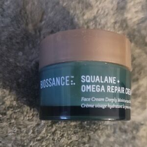 Biossance Squalane + Omega Repair Cream - Teal and Beige